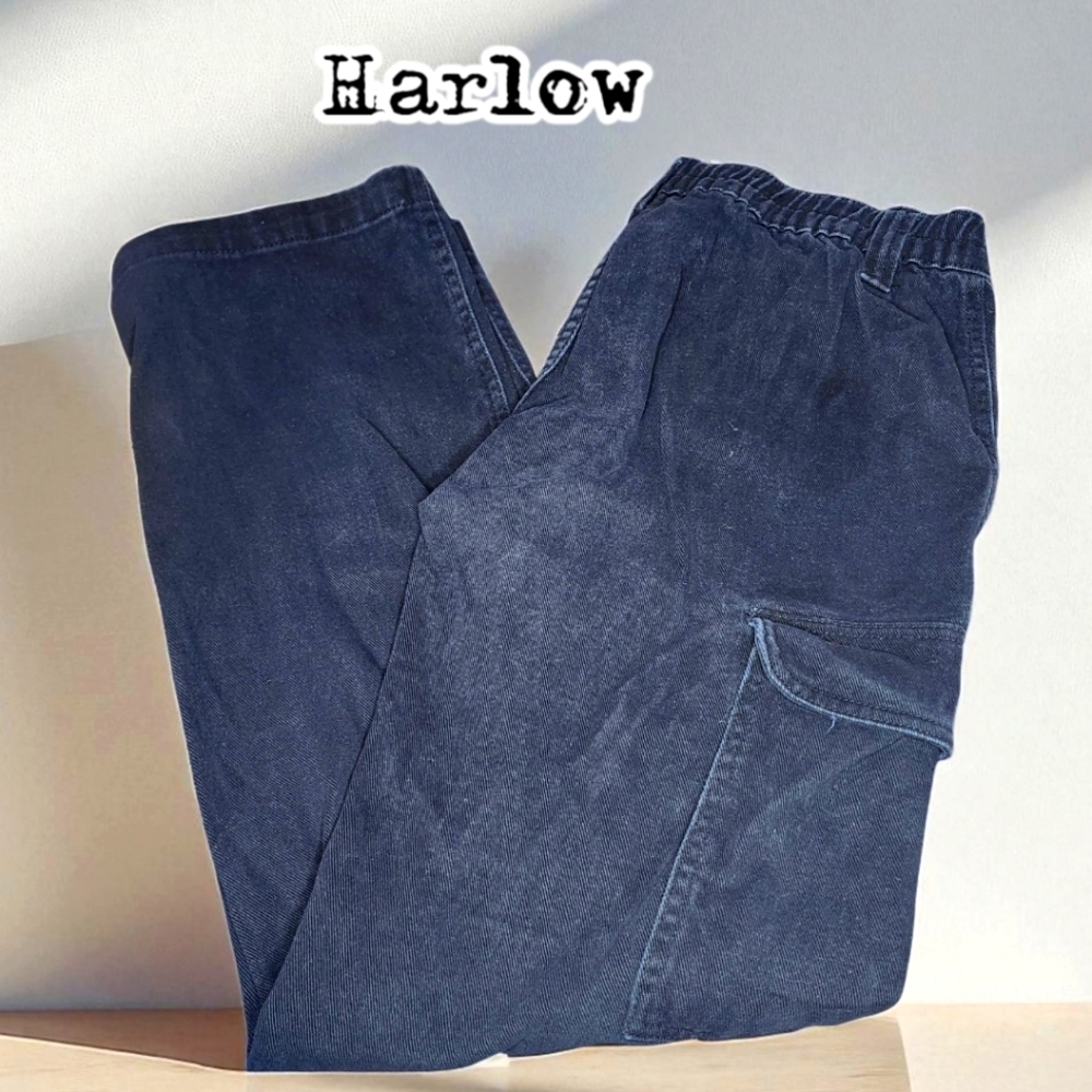 HARLOW Black Cargo Jeans - Medium